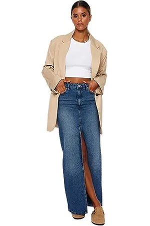Trendyol Jeans con Gonna a Matita, , 34 Donna