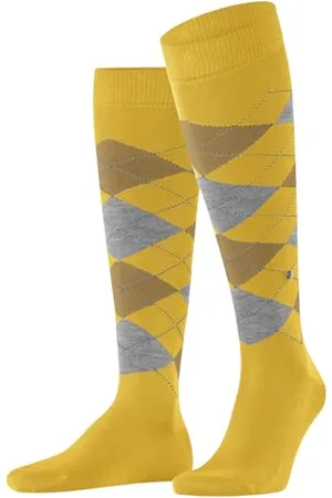 Burlington Manchester M Kh cotone al ginocchio fantasia 1 paio, Calzini lunghi Uomo, , 40-46