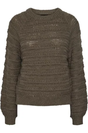Pieces® Pcjayda LS O-Neck Knit Noos Maglione Lavorato a Maglia, Morel, L Donna