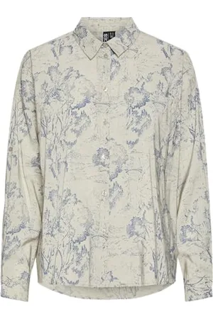 Pieces® Pcnier LS-Maglietta Pieghevole BC Camicia a Maniche Lunghe, , L Donna
