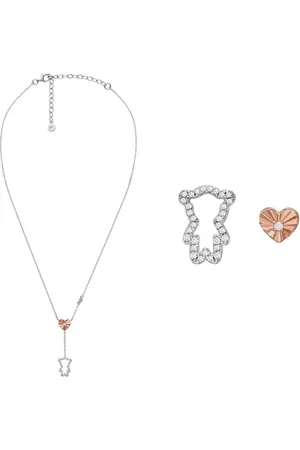 Emporio Armani Donna Collana e Orecchini in Argento Sterling Bicolore, Set