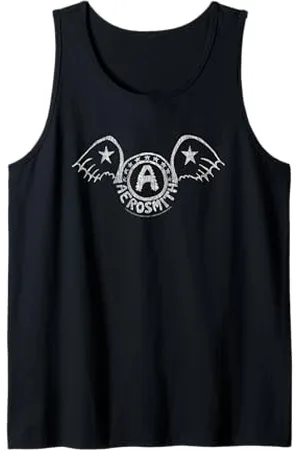 Aerosmith Vintage Bianco Alato Logo Band Emblema Stampa Canotta
