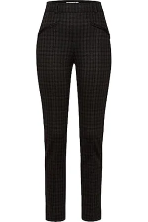 Brax By Brax Lillyth Chic Winter Check Jersey Pantaloni Eleganti da Uomo, , 29W x 30L Donna