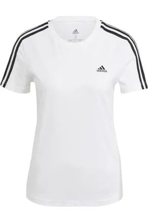adidas Essentials Slim 3-Stripes, T-shirt, Donna, , M Petite