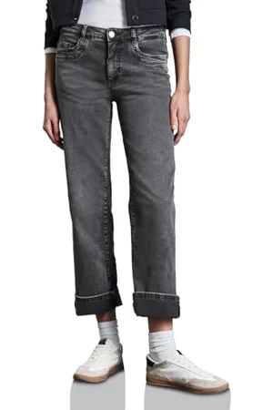 Street one A378405 Stile Denim Stretto, Casual, MW, Dritto, Grigio Slavato, , 25W x 28L Donna