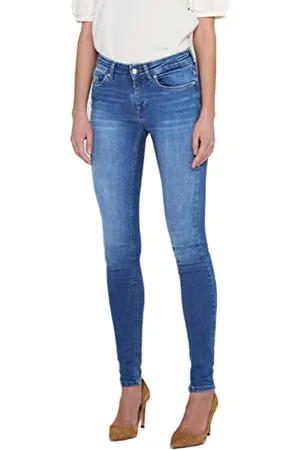 ONLY ONLBLUSH Life Mid Skinny REA12187 Noos Jeans, (Denim ), M Donna