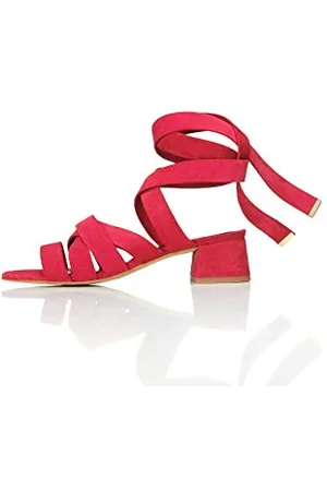 FIND Molly - Sandali a Punta Aperta Donna, Rosso (Red), 39 EU
