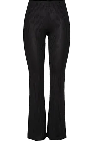 Pieces® PCTOPPY MW Flared Pant Noos Pantaloni Casual, Black, X-Large Donna