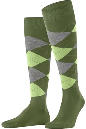 Burlington Manchester M Kh cotone al ginocchio fantasia 1 paio, Calzini lunghi Uomo, , 40-46
