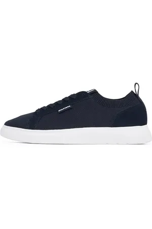 Tommy Hilfiger Uomo Sneakers Vulcanizzate Light Knit Seasonal Eleganti, Blu (Desert Sky), 41 EU