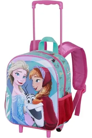 Disney Frozen 2 Family-Zainetto 3D con Ruote Piccolo, Blu, 26 x 34 cm, Capacità 7 L