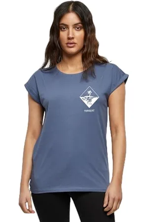 Forvert Brandit Ladies Tee Pasadena T-Shirt, Vintage Blu, M Donna