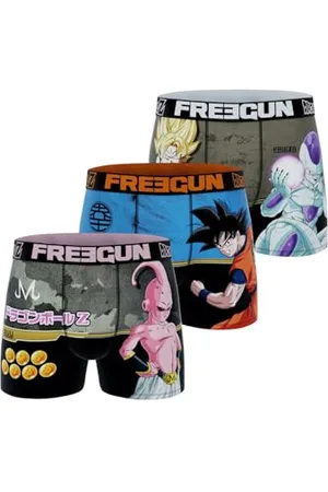 Freegun Boxer Bambino Dragon Ball Z, Slip Ragazzo, Goku, Buu, Freezer (Set di 3), Taglia 10/12 Anni
