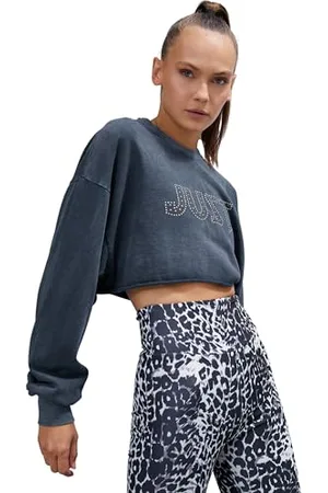 Koton Felpa Oversize Crop Sports Maglia di Tuta, (910), XL Donna