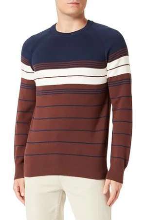Dockers Crewneck Sweater Maglione, Kingston Navy Blazer Stripe (Shaved Choc/Egret), M Uomo
