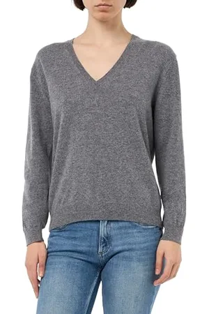 Benetton Maglia Scollo V M/L 1002d4488, Maglione Donna, , XS