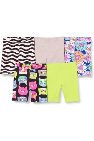 Amazon Pantaloncini da Ciclismo Midi (in precedenza Spotted Zebra) Bambine e Ragazze, Pacco da 5, , 6-7 Anni