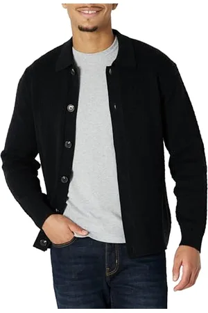 Amazon Maglione Cardigan con Colletto, vestibilità Comoda Uomo, , XL