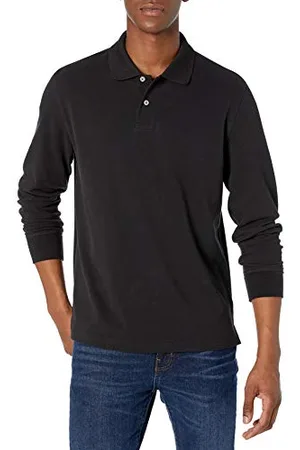 Amazon Polo vestibilità Regolare in piqué a Maniche Lunghe Uomo, , XL
