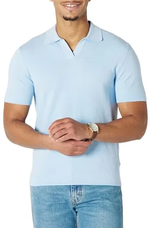 Amazon Pullover Polo in Maglia a Maniche Corte, vestibilità Classica Uomo, , M