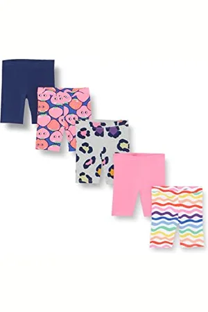 Amazon Pantaloncini da Ciclismo Midi (in precedenza Spotted Zebra) Bambine e Ragazze, Pacco da 5, , 6-7 Anni