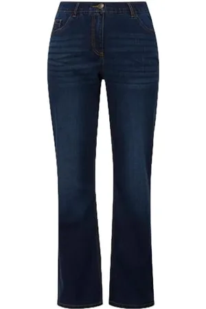 Ulla Popken Straight-Jeans, Jeans Donna, (Blue Denim), 45W / 34L