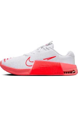 Nike Metcon 9 Women s Workout, Sneaker Donna, White/Bright Crimson-Magic Ember, 40.5 EU