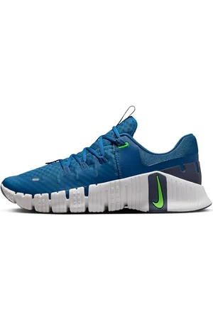 Nike Free Metcon 5, Training Shoe Uomo, Court Blue/Green Strike-Thunder Blue, 42.5 EU