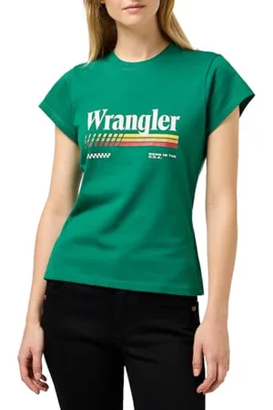 Wrangler Shrunken Band Tee T-Shirt, , S Donna