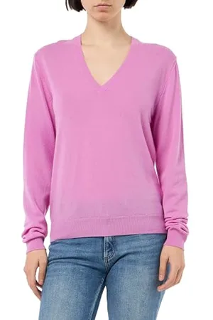 Benetton Maglia Scollo V M/L 1002d4488, Maglione Donna, , M
