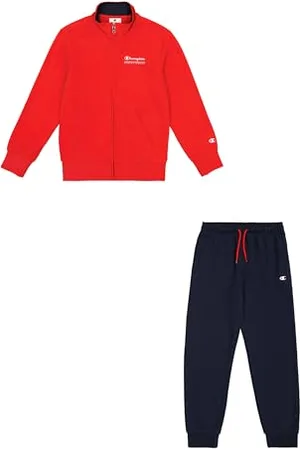 Champion Legacy Boy-Graphic Full Zip Sweatsuit Tuta da Allenamento, (Rs011), 7-8 Years Bambini e Ragazzi
