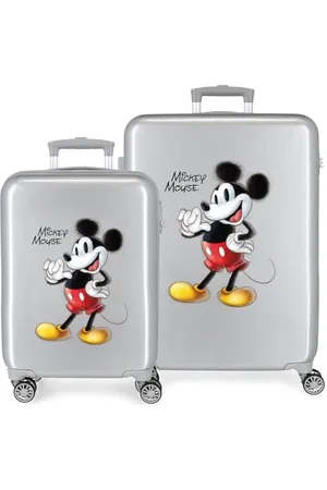 Disney Set valigie 100 Mickey Grigio 55/70 cm ABS rigido Lucchetto TSA integrato 119L 6 kg 4 doppie ruote bagaglio a mano