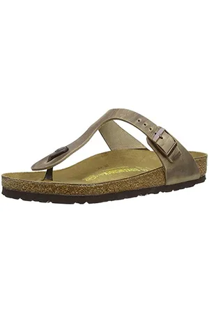 Birkenstock Gizeh Fettleder Art. Nr. 943811, Flip flop unisex adulto, Marrone, 36