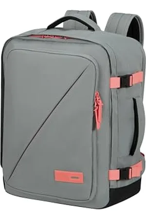 American Tourister Take2Cabin - Bagaglio da cabina EasyJet 36 x 20 x 45 cm, 38 L, 0,70 kg, Bagaglio a mano, Zaino per aereo M Underseater, Grigio/Rosa (Salvia/Corallo)
