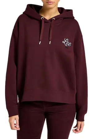Lee Logo Felpa con Cappuccio, , XL Donna