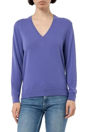 Benetton Maglia Scollo V M/L 1002d4488, Maglione Donna, , L