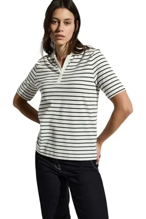 CECIL B322948 Polo in piqué a Righe, , M Donna