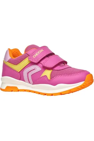 Geox J Pavel Girl A, Scarpe da Ginnastica, Fuchsia/Orange, 27 EU