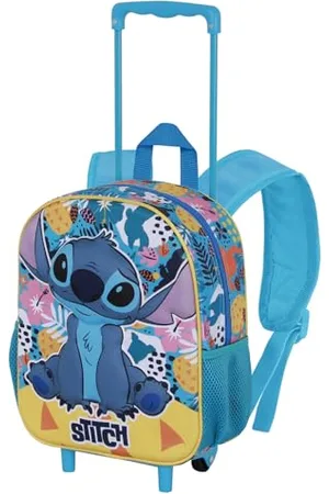 Disney Lilo e Stitch Colors-Zainetto 3D con Ruote Piccolo, Turchese, 26 x 34 cm, Capacità 7 L