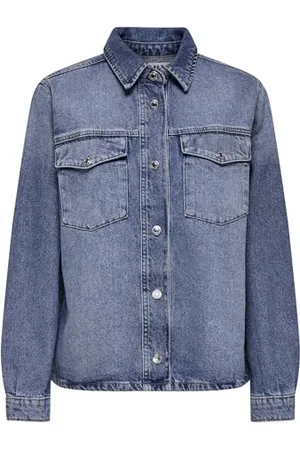 ONLY Onlella L/S Pocket Shirt Tai519 DNM Noos Camicia Jeans, , M Donna