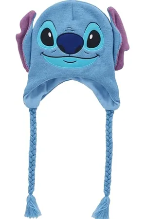 Disney Concept One Lilo And Stitch-Berretto Invernale in Acrilico con Nappe, , Taglia Unica Unisex-Adulto