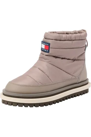 Tommy Hilfiger TJW Padded Flat Boot WL (EN0EN02725, Stivali da Esterno Donna, Grigio (Porcini Taupe), 40 EU