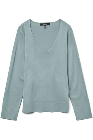 VERO MODA LS V-Neck Vmsilje Ga Noos-Pullover con Scollo a V, , S Donna