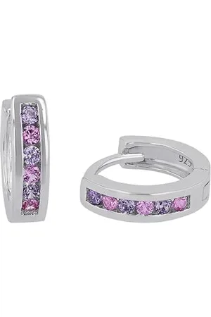 Prinzessin Lillifee Orecchini a cerchio in Argento 925 Gioielli da orecchio per bambine, con zirconi sintetici, 1,2 cm, Argento, in confezione regalo, 2036439