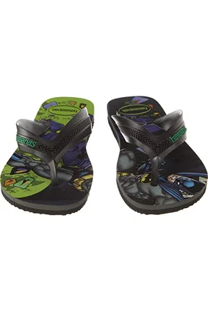 Havaianas Max Heroes, Infradito Bambino, Grigio/Nero, 33/34 EU (31/32 Brazilian)