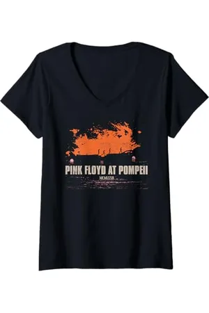Pink Floyd Donna Live at Pompei Silhouettes Maglietta con Collo a V