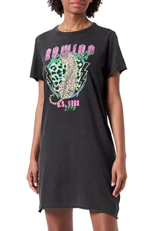 ONLY Onllucy Life Dress S/S Jrs Noos Abito in Jersey, Nero, M Donna