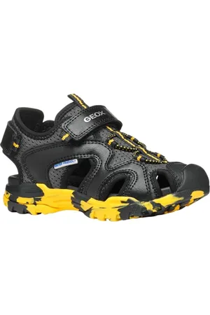 Geox J Borealis Boy C, Sandalo, Black/Yellow, 41 EU