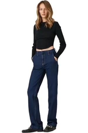 Koton Corset Detail Ribbed Sleeve Crop Sweater Maglione, , M Donna