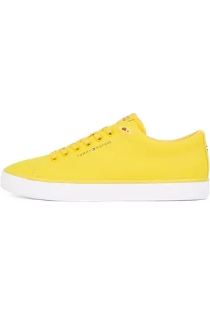 Tommy Hilfiger Uomo Sneakers Vulcanizzate Core Canvas Profilo Basso, Giallo (Primary Yellow), 42 EU